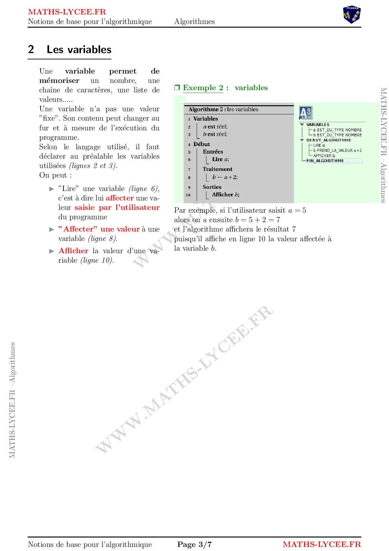MATHS-LYCEE.FR cours et exemples corrigés chapitre Fonctions: généralités
